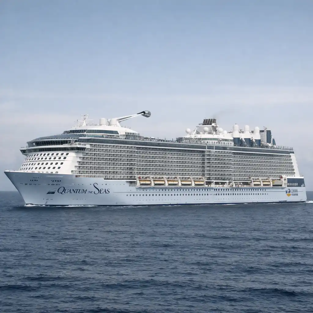 Quantum of the Seas sailing on a sunny day